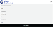 Tablet Screenshot of mcclellanelementary.org